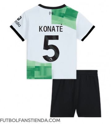 Liverpool Ibrahima Konate #5 Segunda Equipación Niños 2023-24 Manga Corta (+ Pantalones cortos)